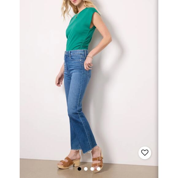 Paige Claudine Nostalgia W/ Curio Hem Relaxed High Rise Relaxed Straight Leg 26 - Picture 1 of 7